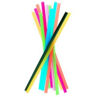 Straight straws black cm.15,6 BIO colour500 pcs