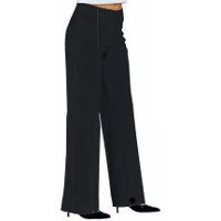 Black trousers trendy stretch for woman size.40-Isacco