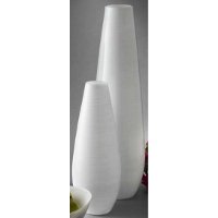 Vaso vetro dipinto a mano cm.60 bianco