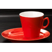 Tea cup Konica red cc220 with the saucer