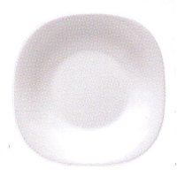 Parma piatto vetro opale fondo cm23x23